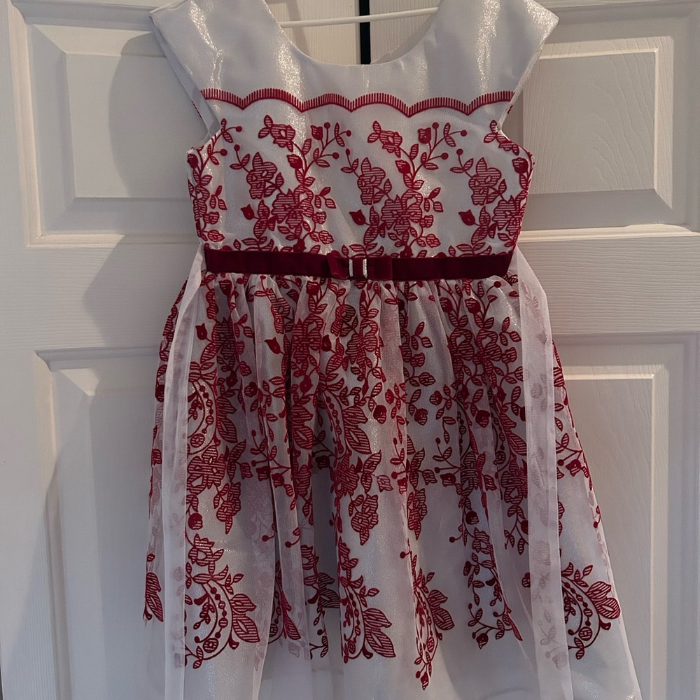 Joan Michelle red dress the red flowers